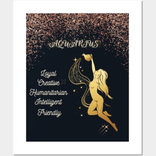 Aquarius ♒🏺 Zodiac Sign Astrology Tshirt Posters and Art